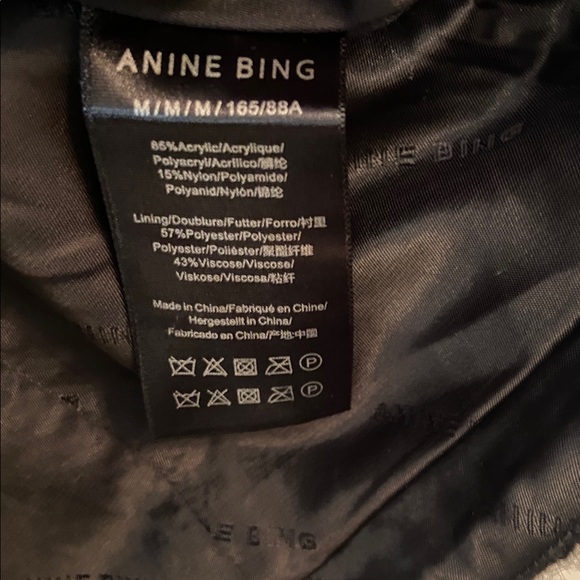 Anine Bing Anitta Woven Jacket Black Gold Button Bouclé Size M - Picture 7 of 13